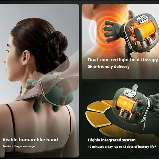 Portable, Bionic Heated Neck and Back Massager
